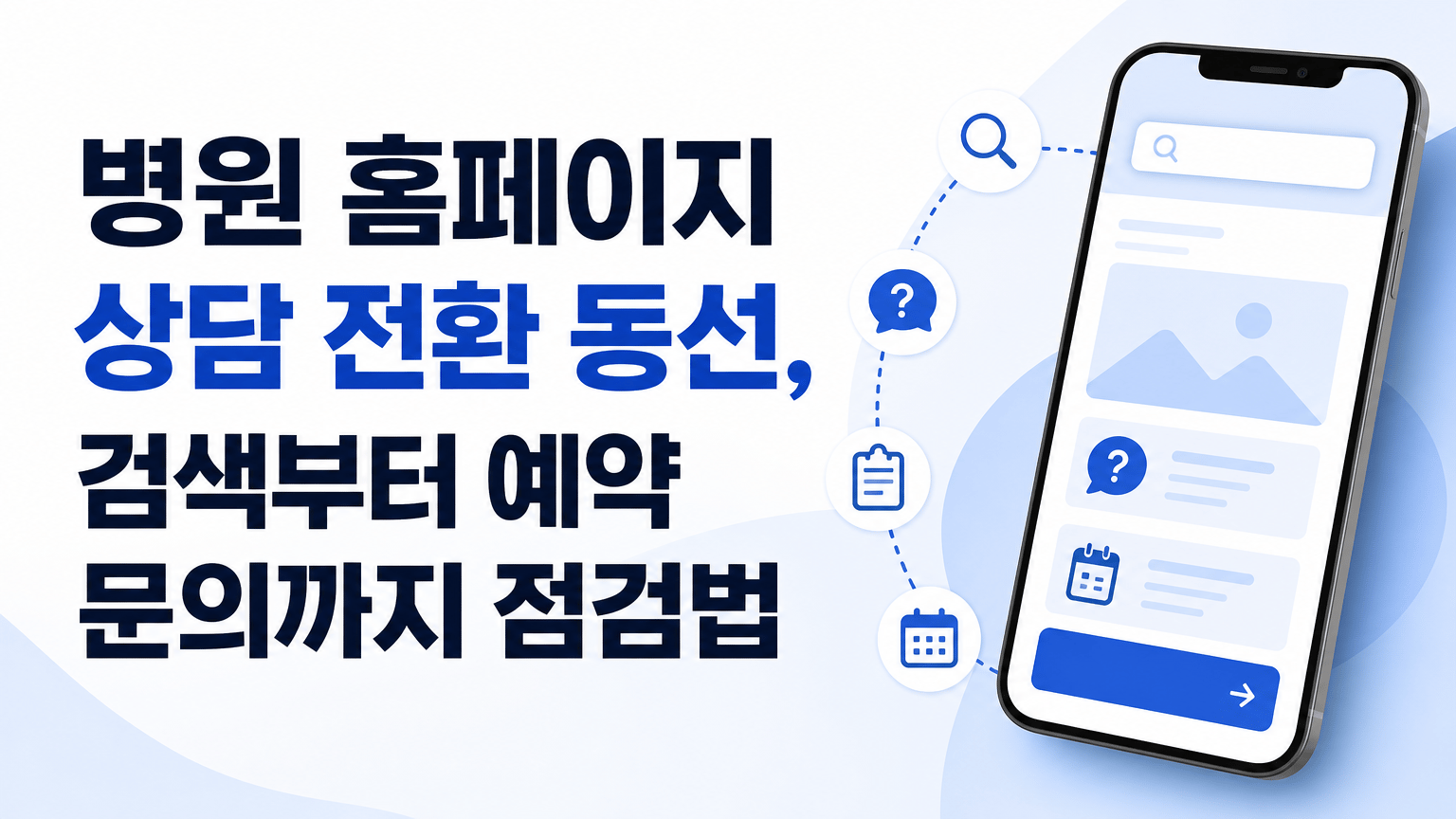 병원 홈페이지 상담 전환 동선, 검색부터 예약 문의까지 점검법