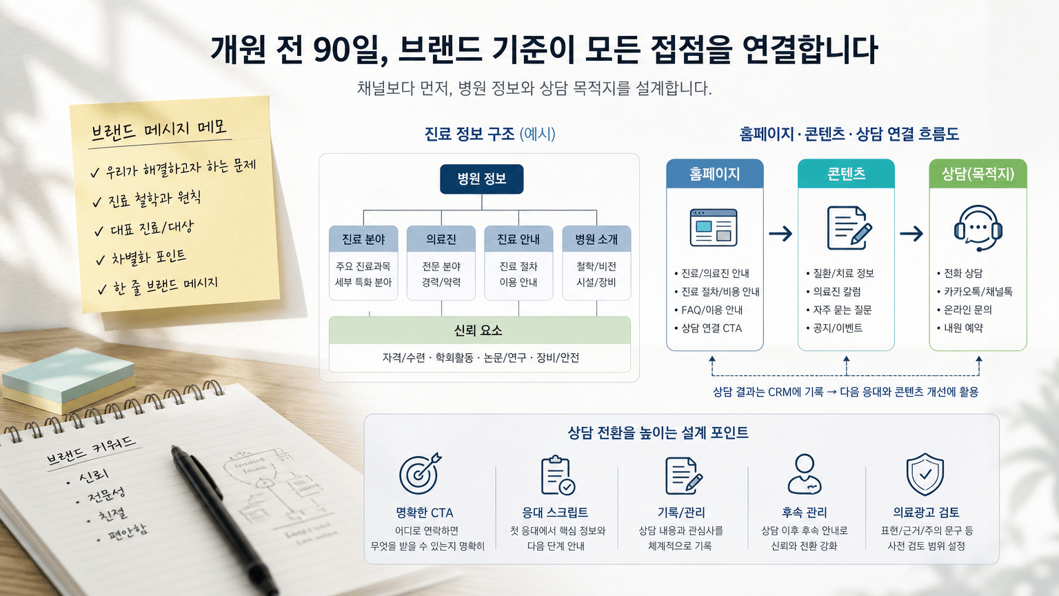 개원 전 90일 병원 마케팅, 상담 동선부터 설계하는 법